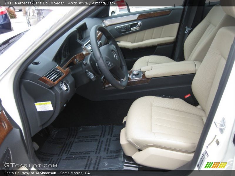 Arctic White / Almond/Black 2011 Mercedes-Benz E 550 Sedan