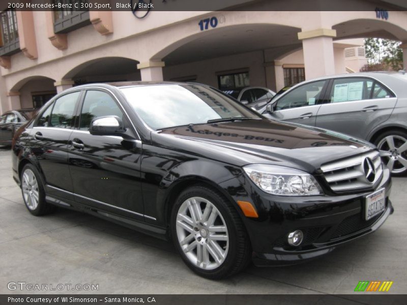 Black / Black 2009 Mercedes-Benz C 300 Sport