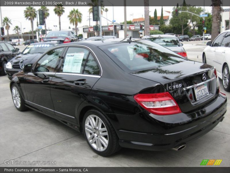 Black / Black 2009 Mercedes-Benz C 300 Sport