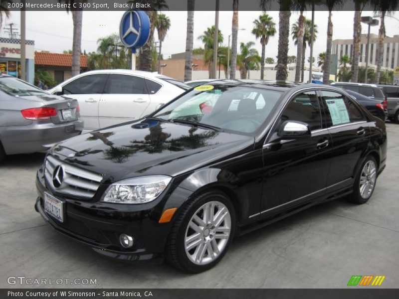 Black / Black 2009 Mercedes-Benz C 300 Sport