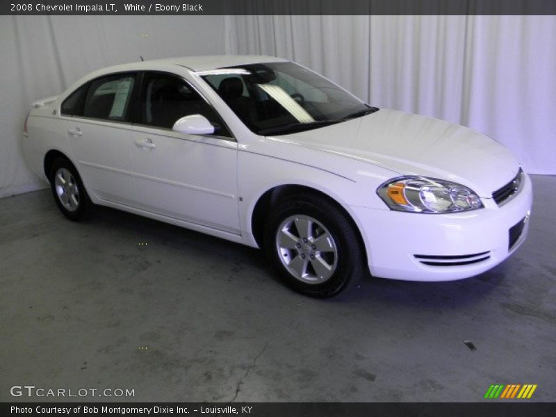 White / Ebony Black 2008 Chevrolet Impala LT
