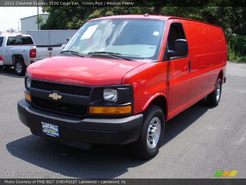Victory Red / Medium Pewter 2011 Chevrolet Express 3500 Cargo Van