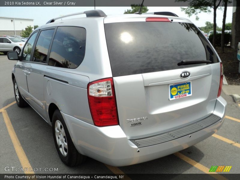 Clear Silver / Gray 2010 Kia Sedona LX