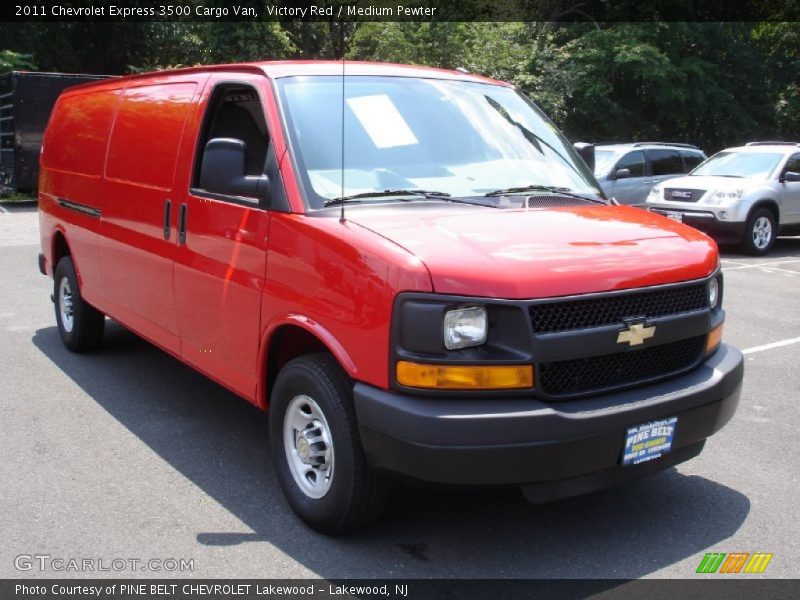Victory Red / Medium Pewter 2011 Chevrolet Express 3500 Cargo Van