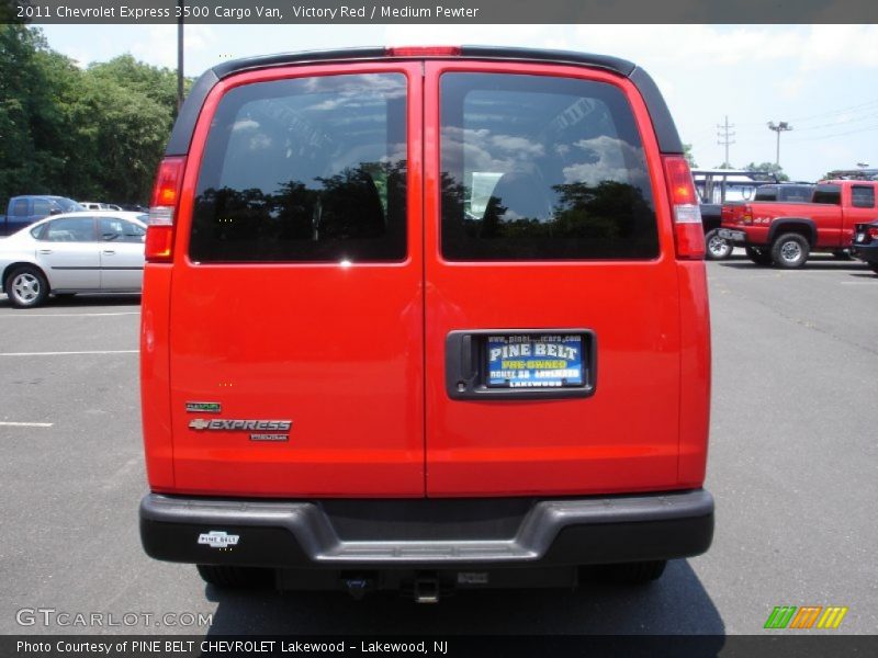 Victory Red / Medium Pewter 2011 Chevrolet Express 3500 Cargo Van