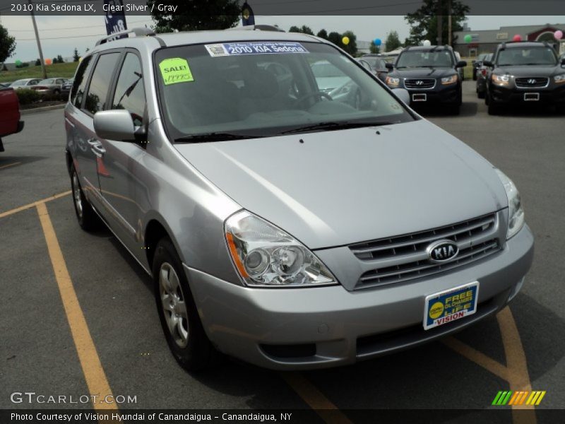 Clear Silver / Gray 2010 Kia Sedona LX