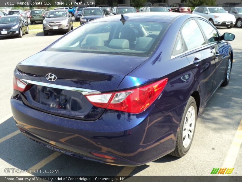 Indigo Blue Pearl / Gray 2011 Hyundai Sonata GLS