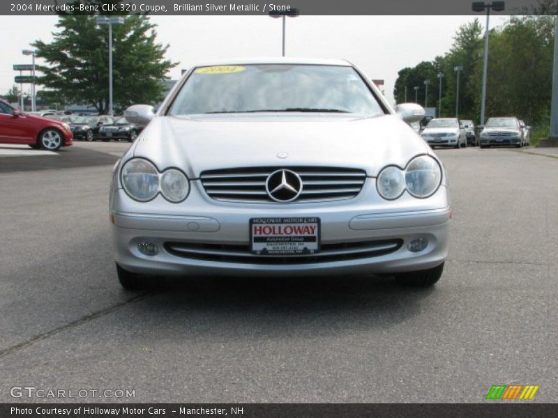 Brilliant Silver Metallic / Stone 2004 Mercedes-Benz CLK 320 Coupe
