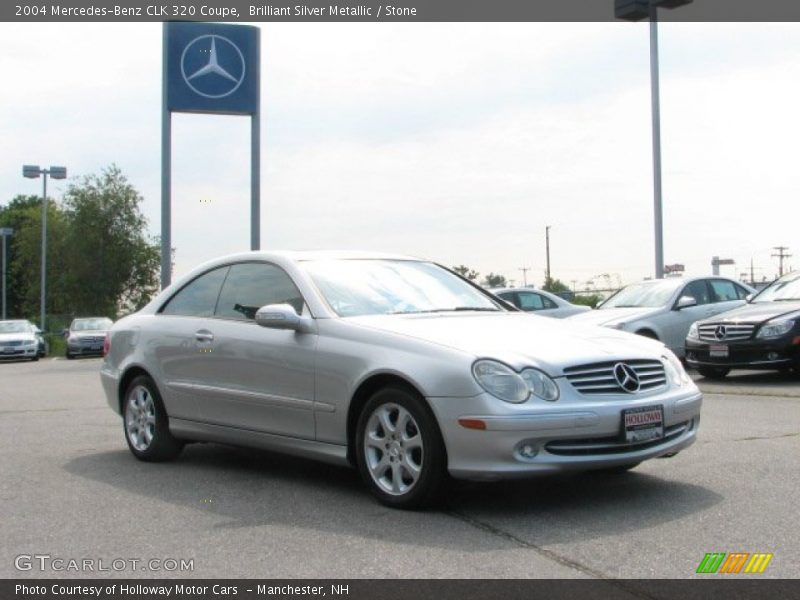 Brilliant Silver Metallic / Stone 2004 Mercedes-Benz CLK 320 Coupe