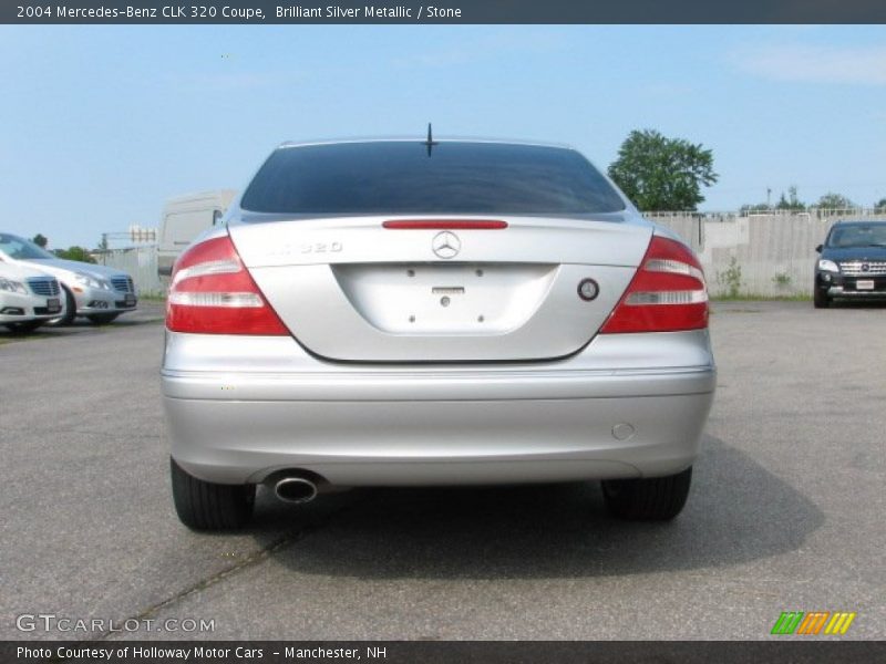Brilliant Silver Metallic / Stone 2004 Mercedes-Benz CLK 320 Coupe