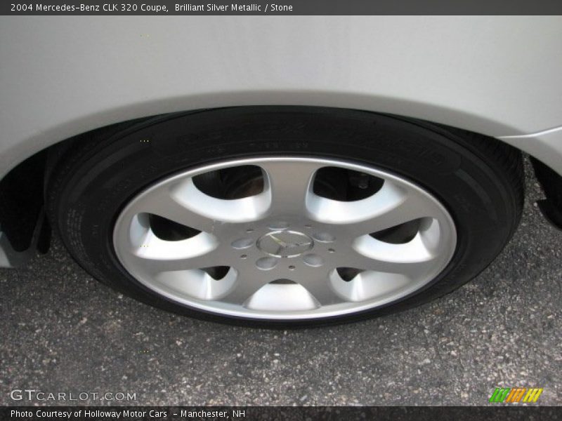 Brilliant Silver Metallic / Stone 2004 Mercedes-Benz CLK 320 Coupe