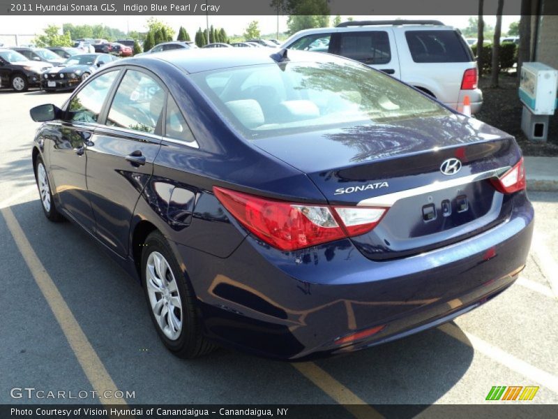 Indigo Blue Pearl / Gray 2011 Hyundai Sonata GLS