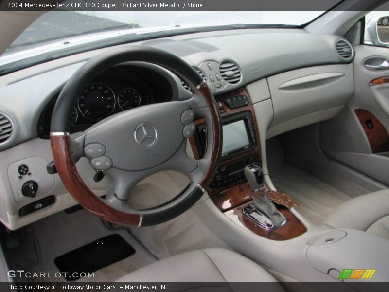 Brilliant Silver Metallic / Stone 2004 Mercedes-Benz CLK 320 Coupe