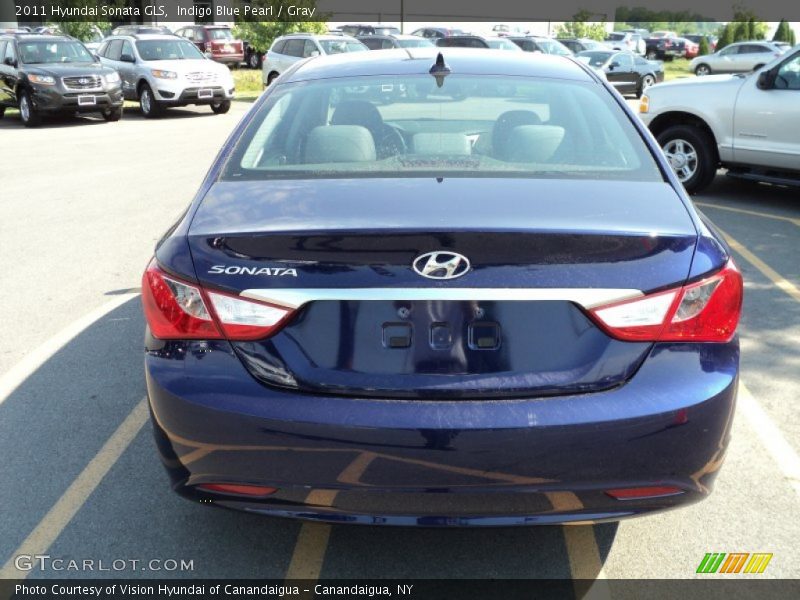 Indigo Blue Pearl / Gray 2011 Hyundai Sonata GLS