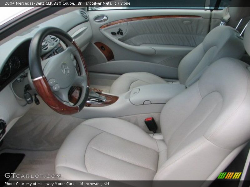 Brilliant Silver Metallic / Stone 2004 Mercedes-Benz CLK 320 Coupe