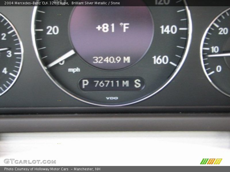 Brilliant Silver Metallic / Stone 2004 Mercedes-Benz CLK 320 Coupe