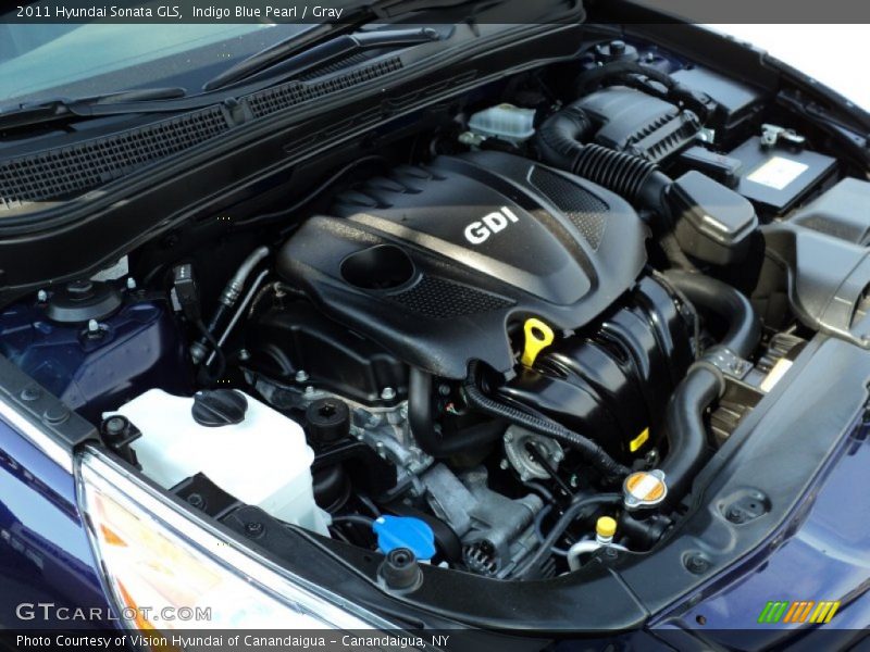 Indigo Blue Pearl / Gray 2011 Hyundai Sonata GLS