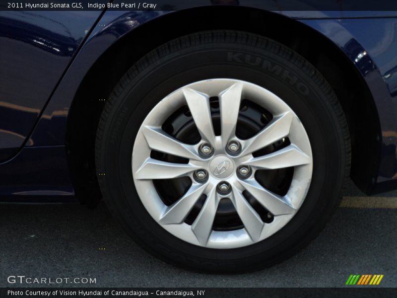 Indigo Blue Pearl / Gray 2011 Hyundai Sonata GLS