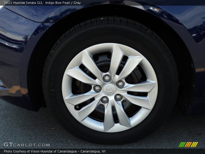 Indigo Blue Pearl / Gray 2011 Hyundai Sonata GLS