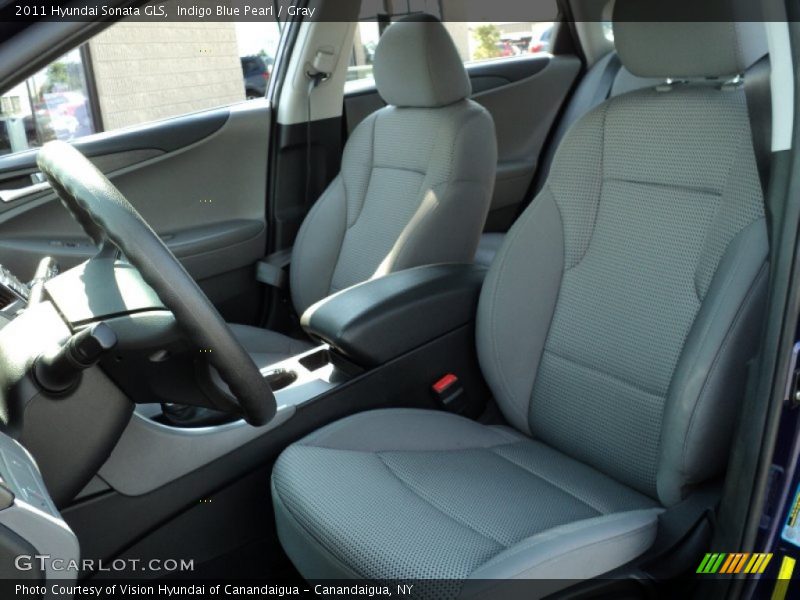 Indigo Blue Pearl / Gray 2011 Hyundai Sonata GLS