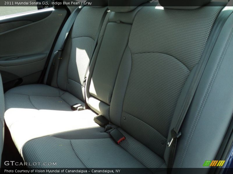 Indigo Blue Pearl / Gray 2011 Hyundai Sonata GLS