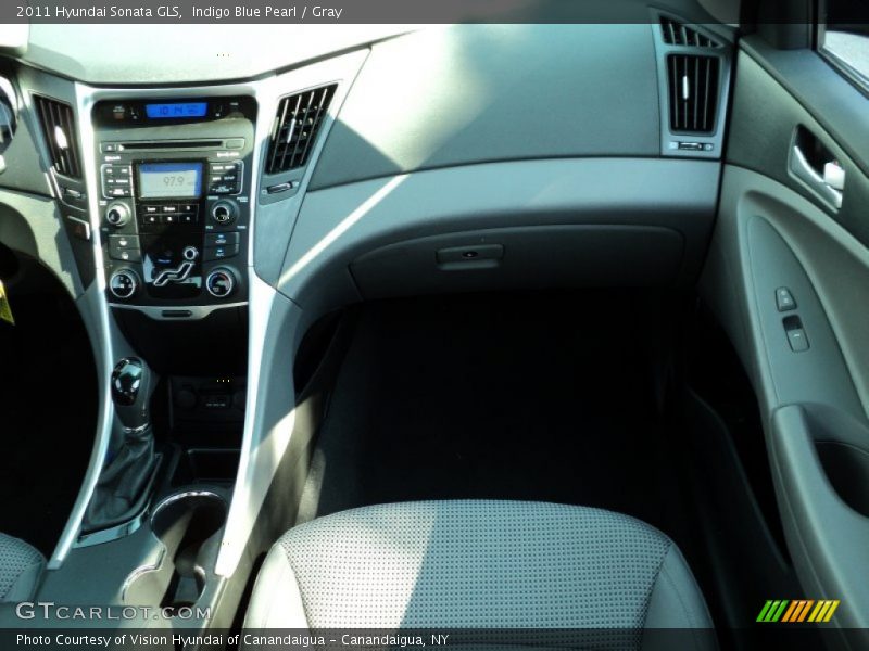 Indigo Blue Pearl / Gray 2011 Hyundai Sonata GLS