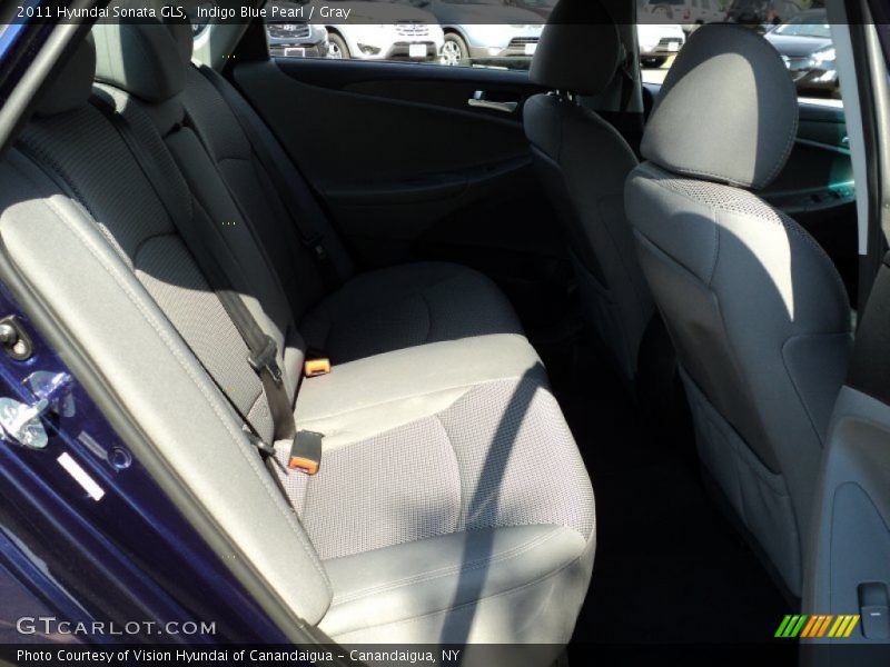 Indigo Blue Pearl / Gray 2011 Hyundai Sonata GLS