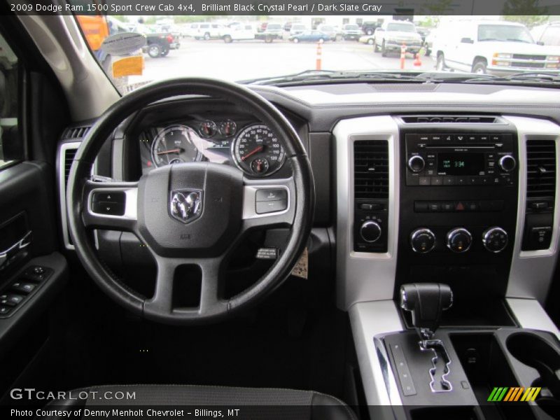 Brilliant Black Crystal Pearl / Dark Slate Gray 2009 Dodge Ram 1500 Sport Crew Cab 4x4