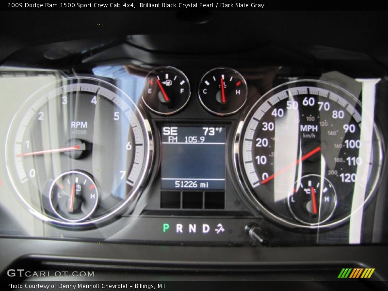 Brilliant Black Crystal Pearl / Dark Slate Gray 2009 Dodge Ram 1500 Sport Crew Cab 4x4