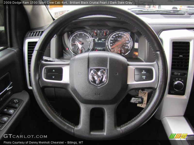 Brilliant Black Crystal Pearl / Dark Slate Gray 2009 Dodge Ram 1500 Sport Crew Cab 4x4