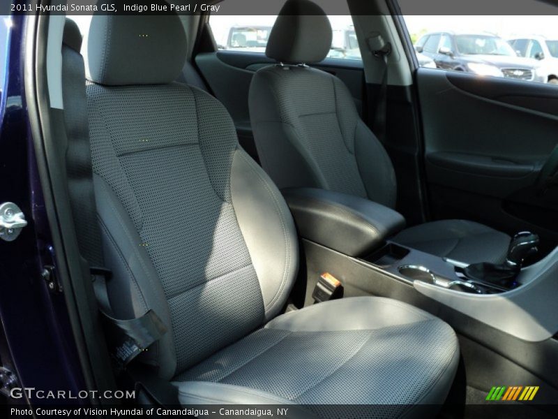 Indigo Blue Pearl / Gray 2011 Hyundai Sonata GLS