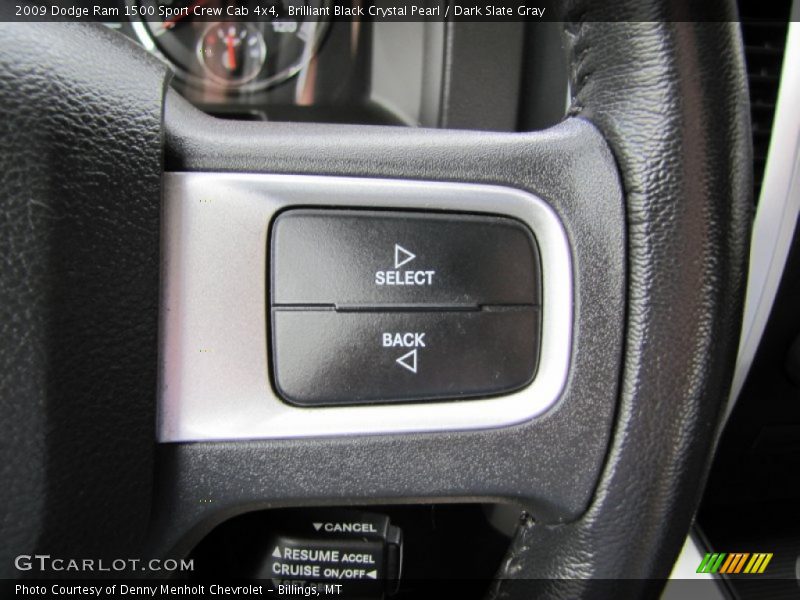 Brilliant Black Crystal Pearl / Dark Slate Gray 2009 Dodge Ram 1500 Sport Crew Cab 4x4