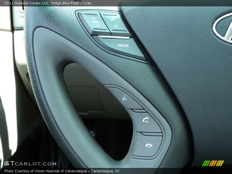 Indigo Blue Pearl / Gray 2011 Hyundai Sonata GLS