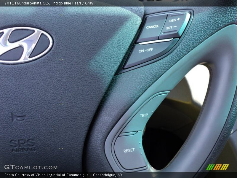 Indigo Blue Pearl / Gray 2011 Hyundai Sonata GLS