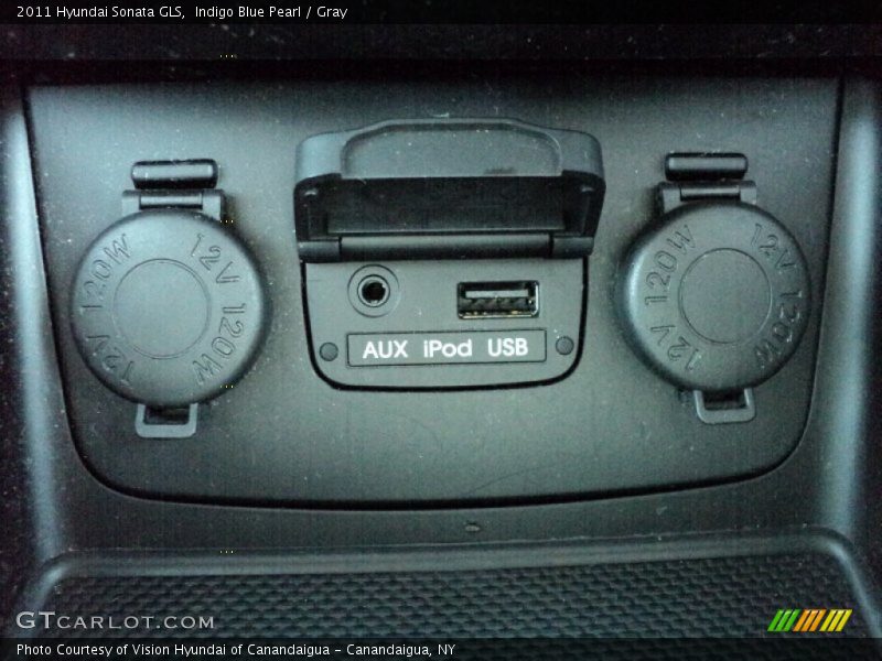 Indigo Blue Pearl / Gray 2011 Hyundai Sonata GLS