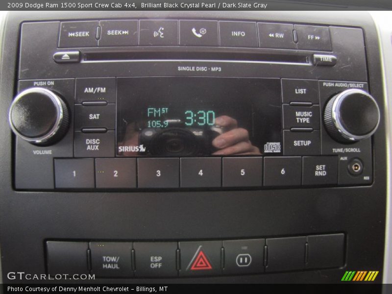 Brilliant Black Crystal Pearl / Dark Slate Gray 2009 Dodge Ram 1500 Sport Crew Cab 4x4