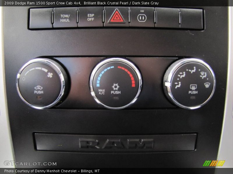 Brilliant Black Crystal Pearl / Dark Slate Gray 2009 Dodge Ram 1500 Sport Crew Cab 4x4