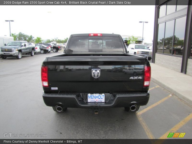 Brilliant Black Crystal Pearl / Dark Slate Gray 2009 Dodge Ram 1500 Sport Crew Cab 4x4