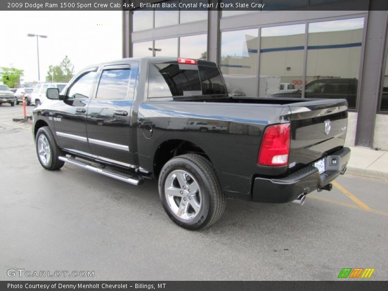 Brilliant Black Crystal Pearl / Dark Slate Gray 2009 Dodge Ram 1500 Sport Crew Cab 4x4