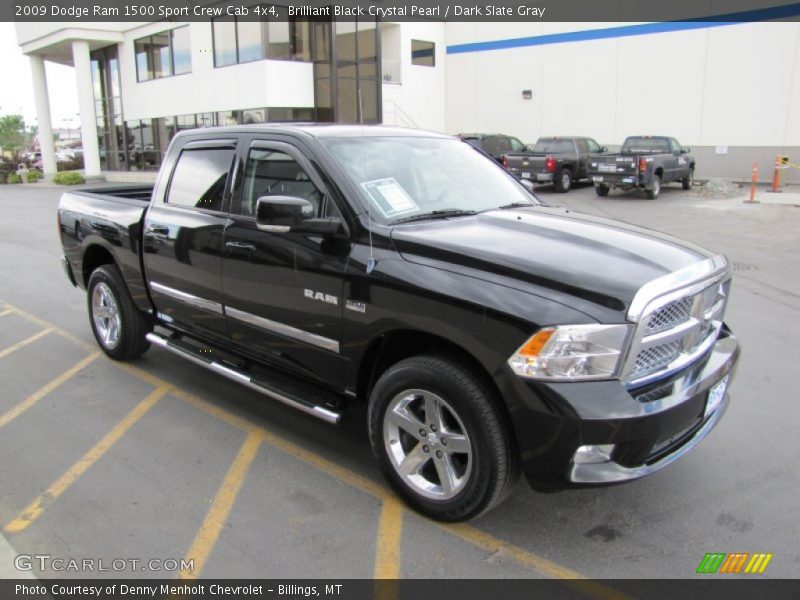 Brilliant Black Crystal Pearl / Dark Slate Gray 2009 Dodge Ram 1500 Sport Crew Cab 4x4