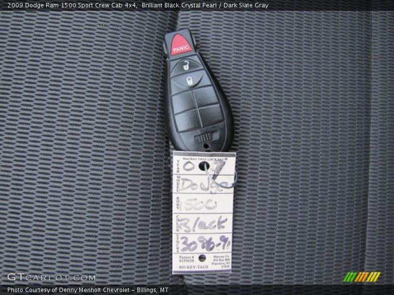 Brilliant Black Crystal Pearl / Dark Slate Gray 2009 Dodge Ram 1500 Sport Crew Cab 4x4