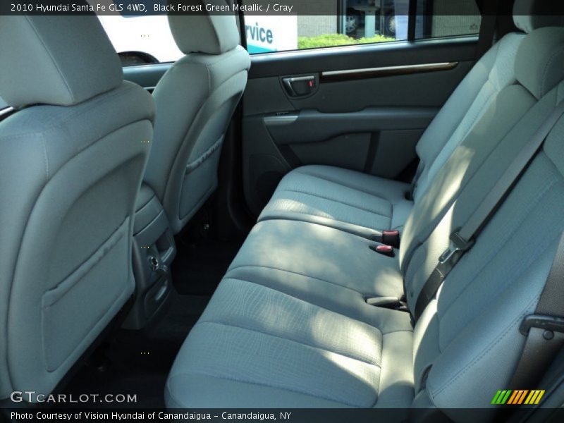 Black Forest Green Metallic / Gray 2010 Hyundai Santa Fe GLS 4WD