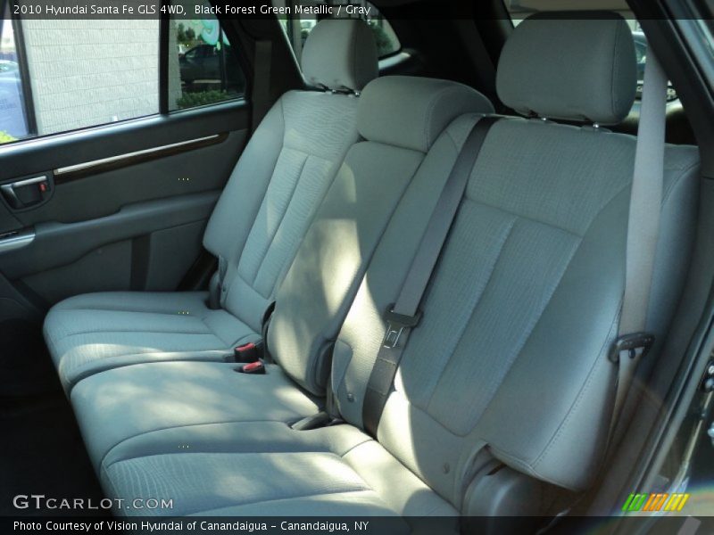Black Forest Green Metallic / Gray 2010 Hyundai Santa Fe GLS 4WD