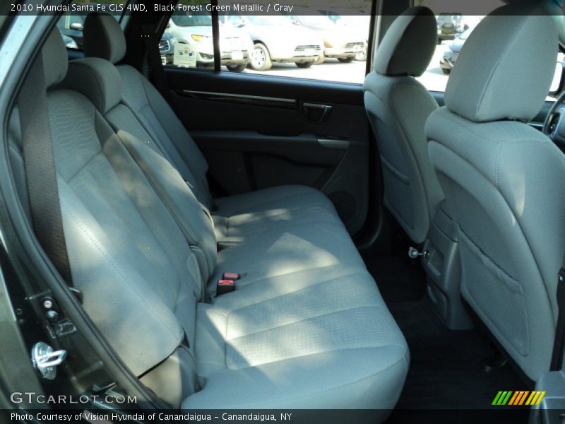 Black Forest Green Metallic / Gray 2010 Hyundai Santa Fe GLS 4WD