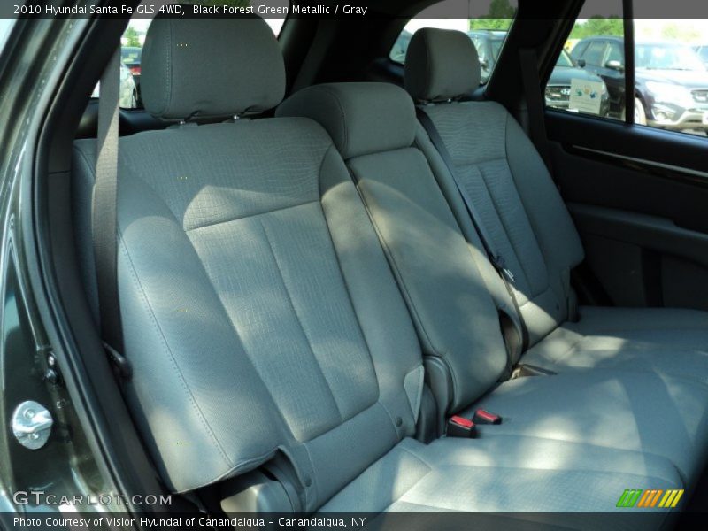 Black Forest Green Metallic / Gray 2010 Hyundai Santa Fe GLS 4WD