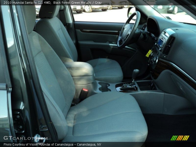 Black Forest Green Metallic / Gray 2010 Hyundai Santa Fe GLS 4WD