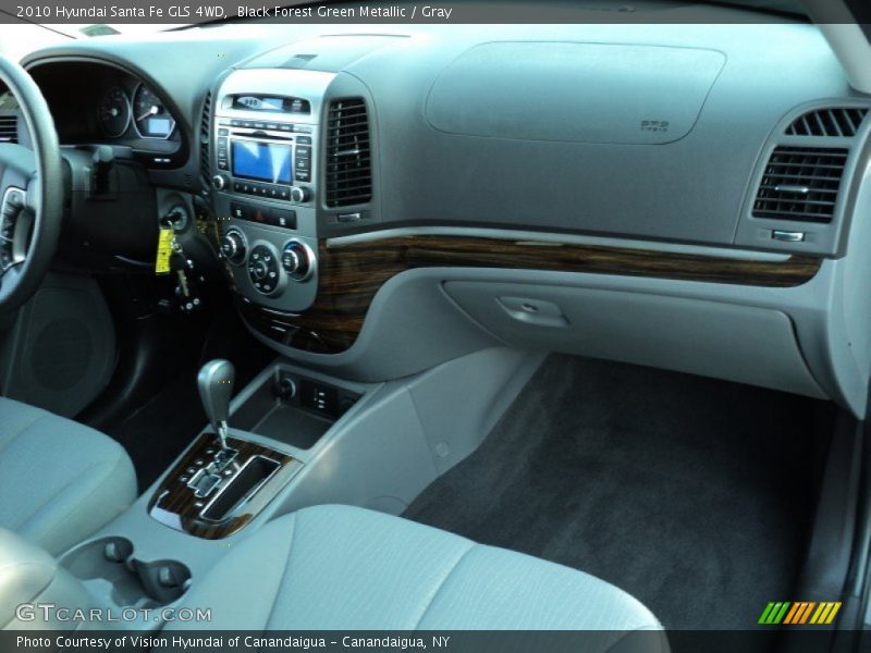 Black Forest Green Metallic / Gray 2010 Hyundai Santa Fe GLS 4WD