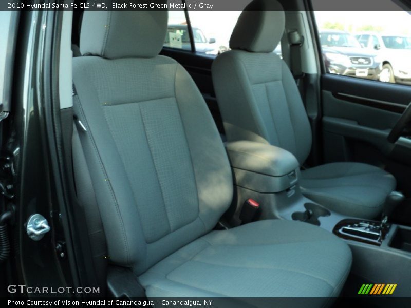 Black Forest Green Metallic / Gray 2010 Hyundai Santa Fe GLS 4WD