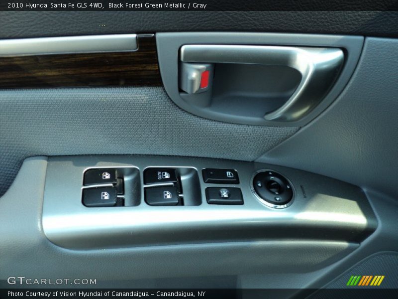 Black Forest Green Metallic / Gray 2010 Hyundai Santa Fe GLS 4WD