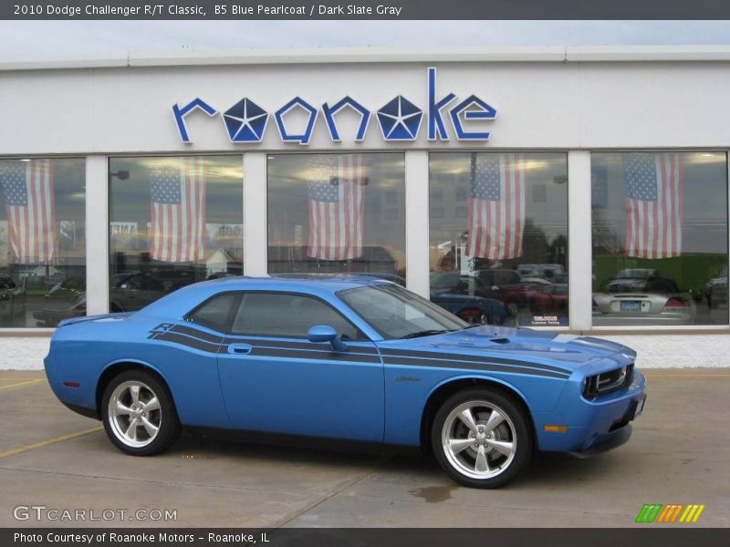 B5 Blue Pearlcoat / Dark Slate Gray 2010 Dodge Challenger R/T Classic